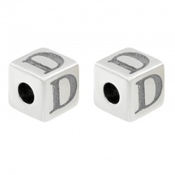 Distanziatore in Zama Cubo con Lettere e Numeri 7x7mm (Ø3mm)