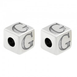 Distanziatore in Zama Cubo con Lettere e Numeri 7x7mm (Ø3mm)