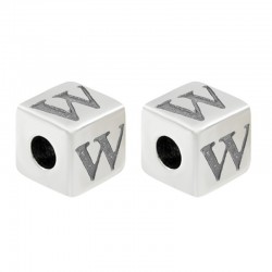 Distanziatore in Zama Cubo con Lettere e Numeri 7x7mm (Ø3mm)