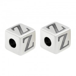 Distanziatore in Zama Cubo con Lettere e Numeri 7x7mm (Ø3mm)