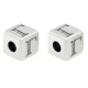 Zamak Bead Cube w/ Letter "Γ" 7mm (Ø3.7mm)