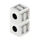Zamak Bead Cube w/ Letter "Π" 7mm (Ø3.7mm)