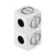 Zamak Bead Cube w/ Letter "Φ" 7mm (Ø3.7mm)