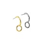 Brass Earring w/ Circle 21mm