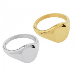 Bague Ovale12x10mm (Ø18mm Size 8) en Acier Inoxydable 304