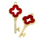 Colgante de Metal Zamak Llave con Metacrilato 29x13mm