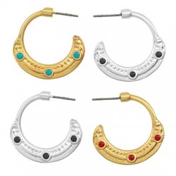 Zamak Earring Hoop w/ Enamel 28mm