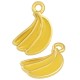 Zamak Charm Banana w/ Enamel 13x15mm