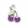 999° Silver Antique Plated/ Purple/ Lime