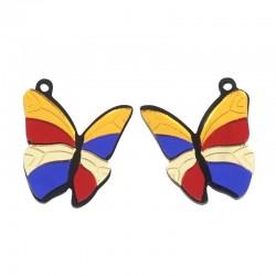 Plexi Acrylic Pendant Butterfly 34x35mm (2pcs/Set)