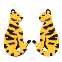 Plexi Acrylic Pendant Tiger 50x29mm (2pcs/Set)