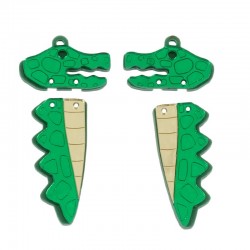 Plexi Acrylic Pendant Crocodile 40x20mm (2pcs/Set)