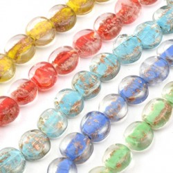 Murano Style Glass Bead Round 13mm Ø2mm
