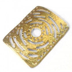 Brass Cast Connector Rectangular 30x42mm Ø1.2mm
