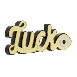 Plexi Acrylic Lucky Deco “Luck” w/ Evil Eye 150x59mm