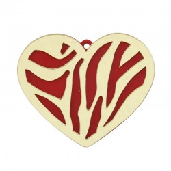 Plexi Acrylic Pendant Heart 49x42mm