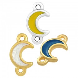 Enameled Zamak Connector Half Moon 10mm