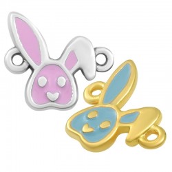 Zamak Connector Rabbit Head w/ Enamel 17x15mm