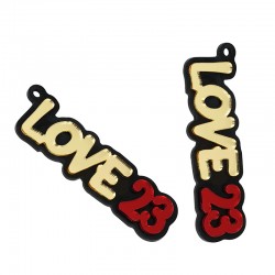 Plexi Acrylic Lucky Pendant “LOVE 2023” 19x61mm