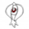 999° Silver Antique Plated/ Cherry Red/ White/ Black
