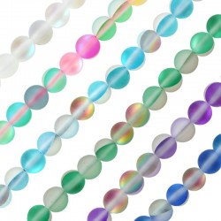 Σπεκτρολίτης Χάντρα Στρογγυλή Ματ 6mm (Ø0.5mm) (~60τμχ)