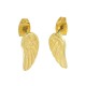 Zamak Earring Angel Wing w/ Safety Back 6x18mm