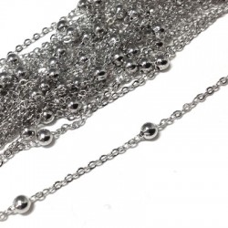 Steel Chain 1.5x2mm (With Beads 3.5mm)