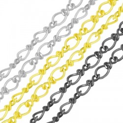 Steel Chain Oval Rings 4.7x10.8mm/0.8mm