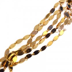 Brass Chain Oval Loops 4x9mm/0.25mm