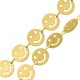 Brass Chain Round Smiley Face 8mm