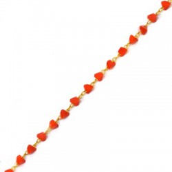 Glass Faceted 4mm Eyepin Chain