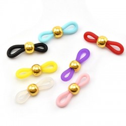 Portaocchiali in Silicone con Perla Rotonda in Metallo 16X8 mm