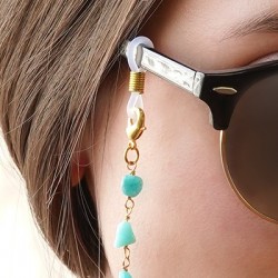 Anilla de Silicona con Espiral de Metal para Cuelga Gafas 16x8mm