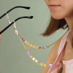 Anilla de Silicona con Espiral de Metal para Cuelga Gafas 21x7mm