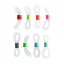 Porte-lunettes en silicone avec spirale métallique 21x7mm