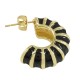 Brass Earring Hoop w/ Enamel 24mm