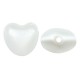 Pearl ABS Bead Heart 6x5mm (Ø1mm)