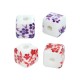 Porcelain Bead Cube w/ Flowers 10mm (Ø2.4mm)