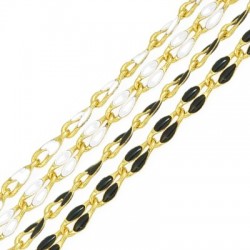 Brass Chain w/ Enamel 3x6.7mm