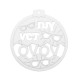 Πλέξι Ακρυλικό Μοτίφ Γούρι Χριστουγεν. Μπάλα “για νονό” 55mm