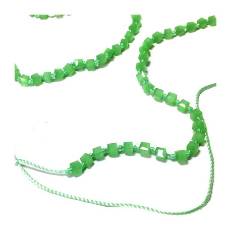 Glass Square 3mm Knotted String (176 pieces per String)