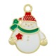 Μεταλλικό Ζάμακ Γούρι Χιονάνθρωπος Σμάλτο 17.3x21.7mm/2.19mm