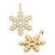 Colgante de Metal Esmaltado Copo de Nieve 15x21mm/1.9mm