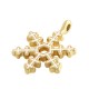 Enameled Zamak Snowflake 15x21.1mm/1.9mm
