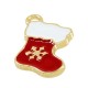 Enameled Zamak Charm Sock 11.55x21mm/1.58mm