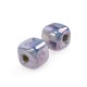 Ceramic Bead Slider Cube w/ Enamel 8mm (Ø2mm)