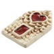 Ceramic Lucky Pendant House w/ Heart & Enamel 35x56mm