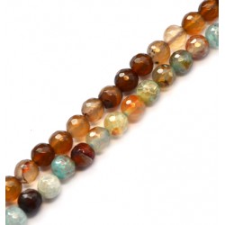 Agate Bead Faceted 8mm (~48pcs/string)