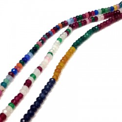 Agate Bead Faceted Washer 2.5x4mm (~136pcs/string)