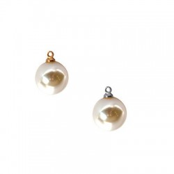 Perle ABS Ronde avec Capuchon 14 mm Ø1.6 mm